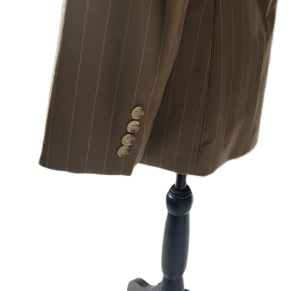 Ralph Lauren, Brown Pin Stripe Blazer. Size: NWT! VINTAGE!!! - Picture 5 of 15